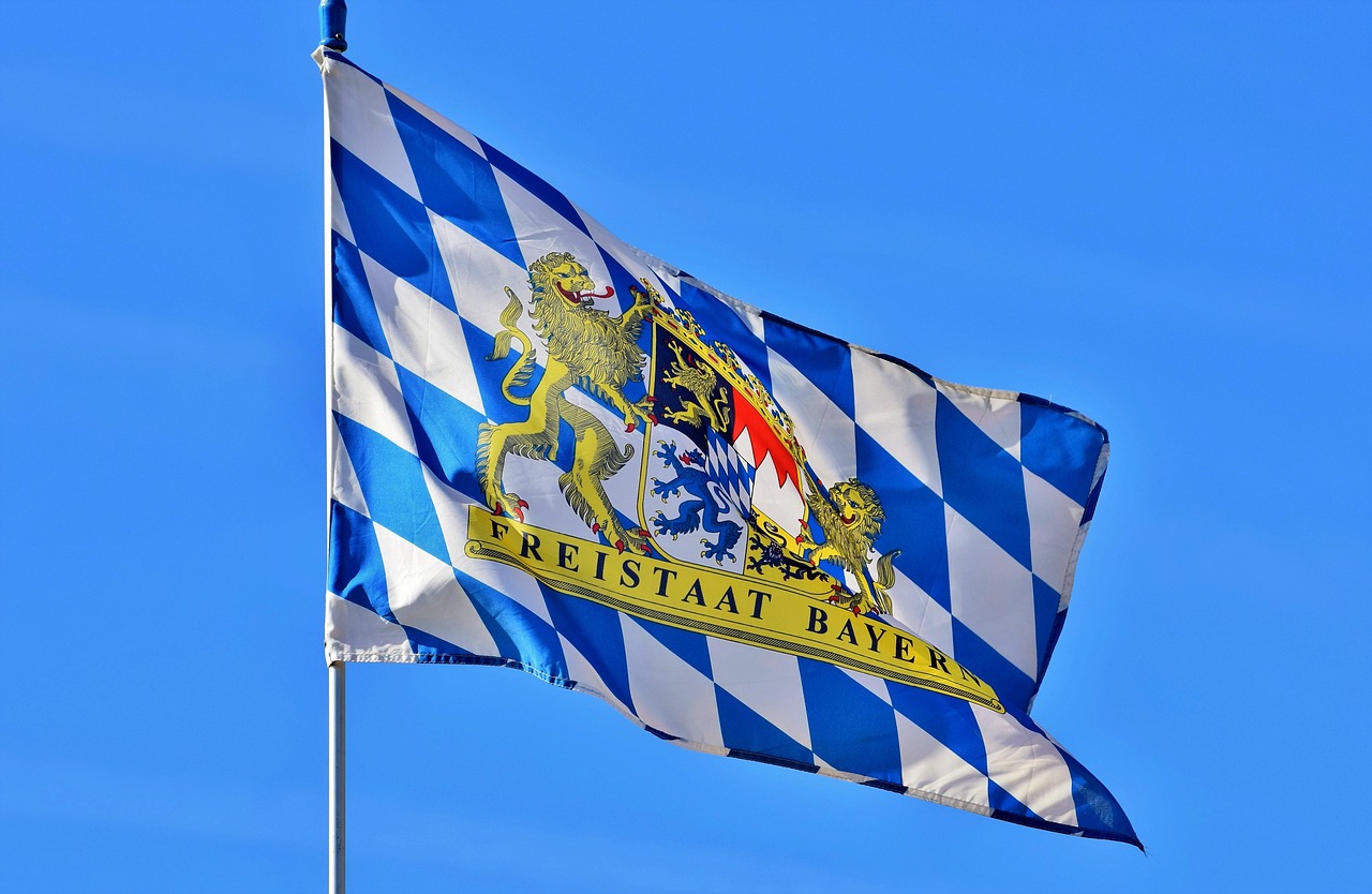 Flagge vom Freistaat Bayern